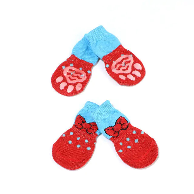 4-Piece Set Knitted Pet Socks